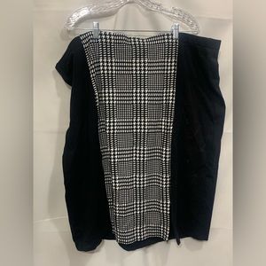 Lane Bryant Black & White Ponte Skirt Sz 28
